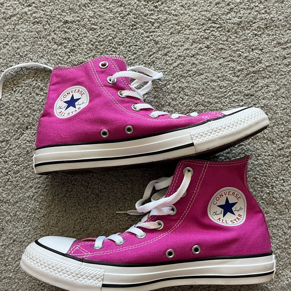 Converse Fuchsia High-Top Sneakers